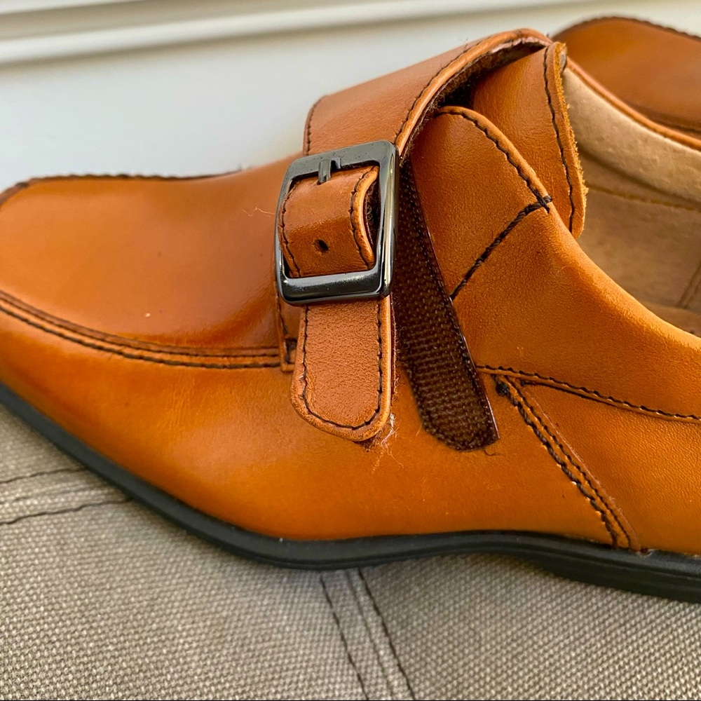 Florsheim Boy’s Leather Dress shoe Size 12.5 M NWOT Cognac, brand new - Picture 8 of 9